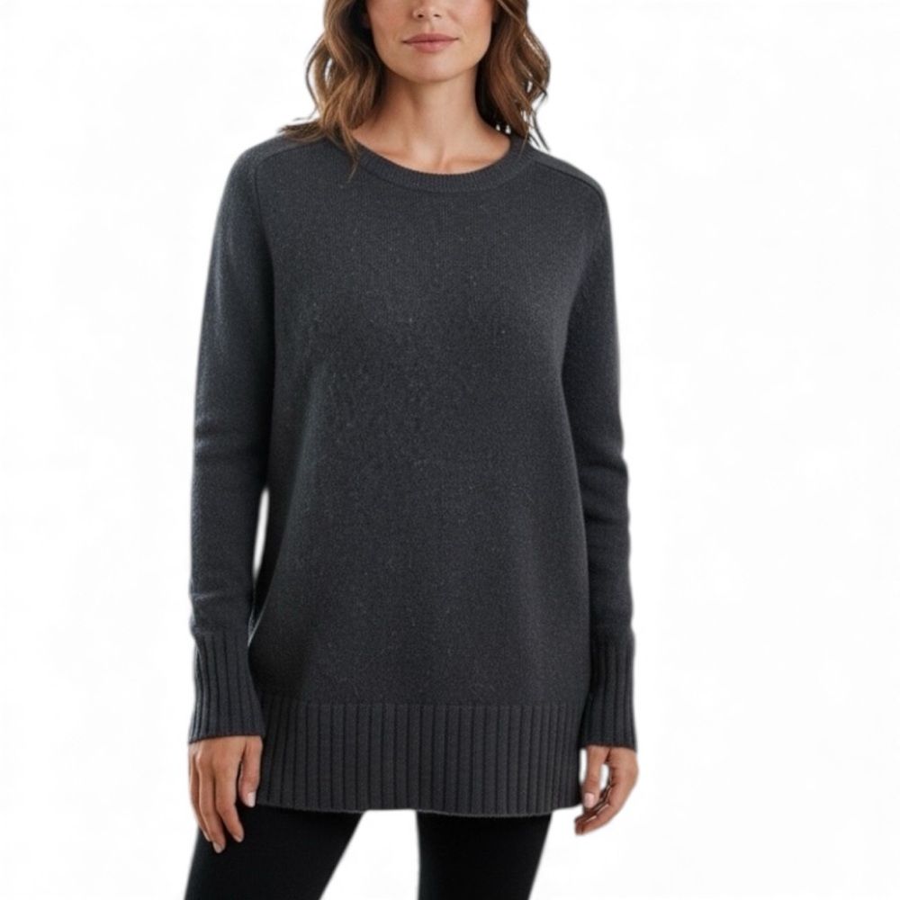 Ann Taylor‎ Cashmere/Wool Black Sweater L